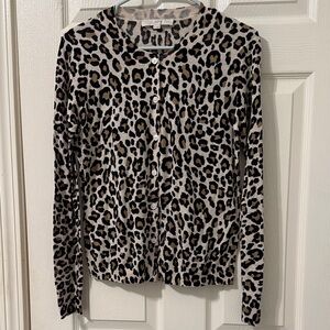 LOFT Animal Print Knit Sweater